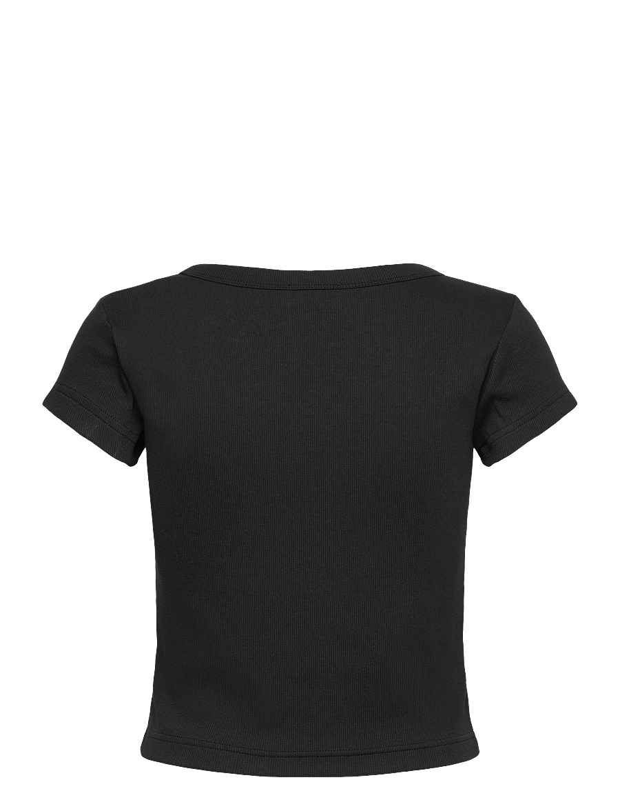 Calvin Klein Jeans - SS HERITAGE LABEL BABY TEE - lühikesed topid - black - 2
