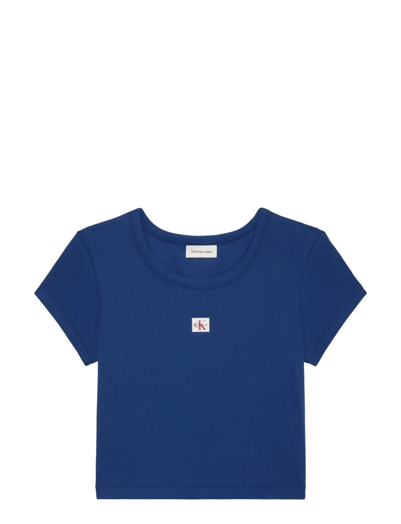Calvin Klein Jeans - SS HERITAGE LABEL BABY TEE - crop tops - estate blue - 1