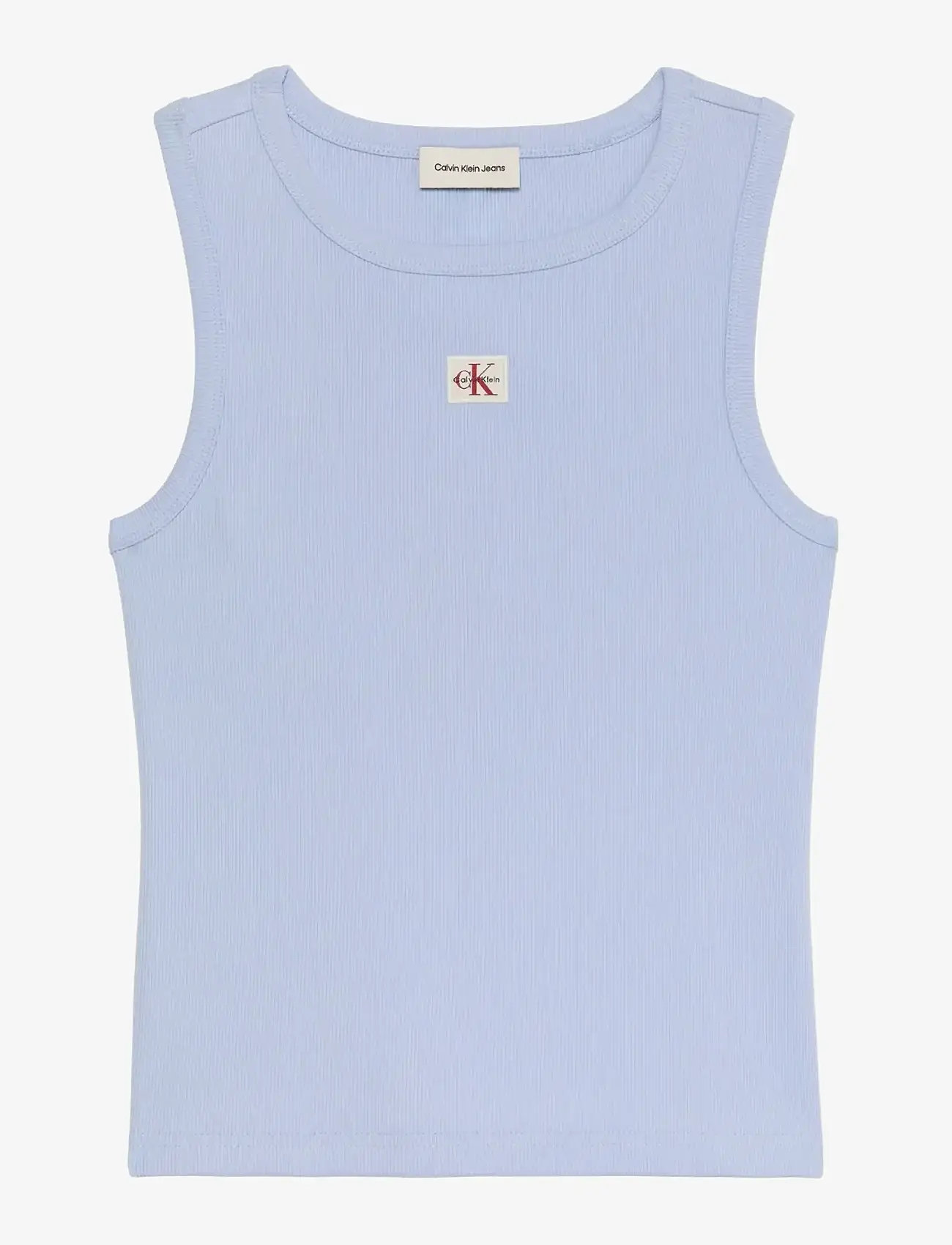 Calvin Klein Jeans - WOVEN LABEL 2X2 BABY RIB TANK - Ärmellose tops - casual blue - 1