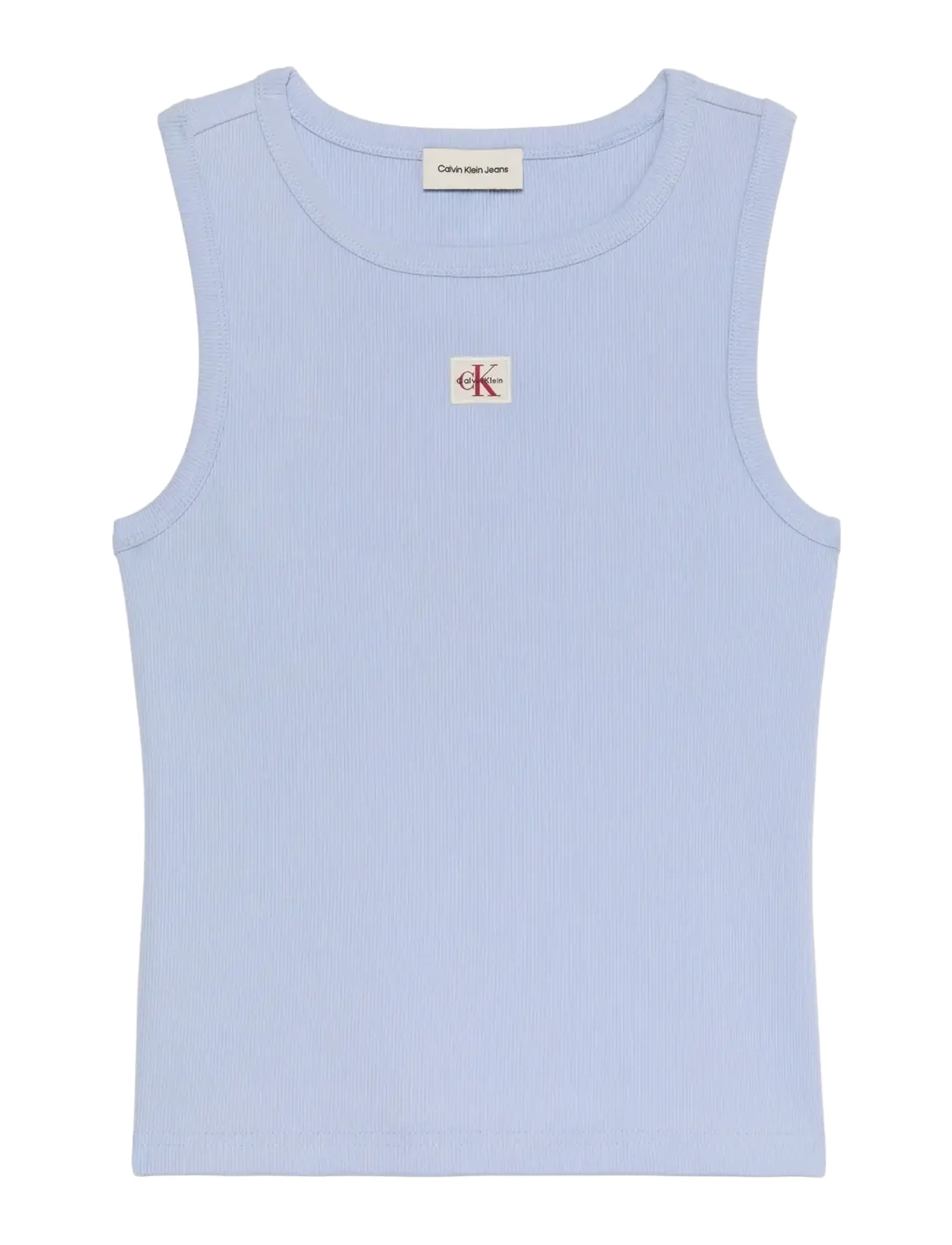 WOVEN LABEL 2X2 BABY RIB TANK - CASUAL BLUE