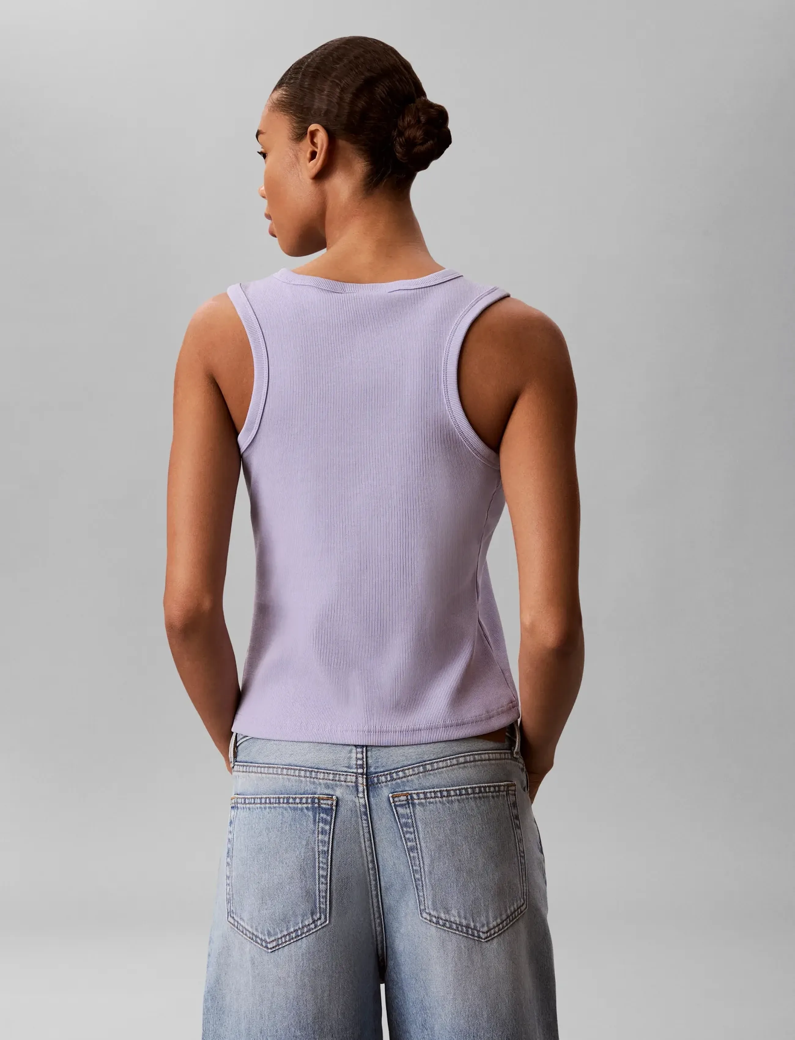 Calvin Klein Jeans - HERITAGE LABEL 2X2 BABY RIB TANK - tanktops - cosmic sky - 2