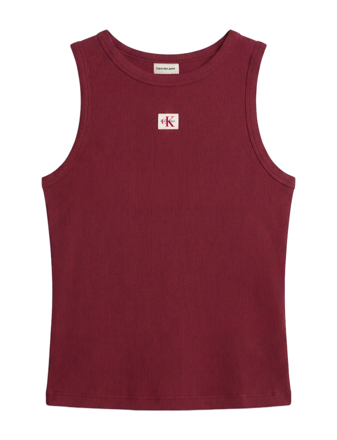 Calvin Klein Jeans - HERITAGE LABEL 2X2 BABY RIB TANK - linnen - rhododendron - 1