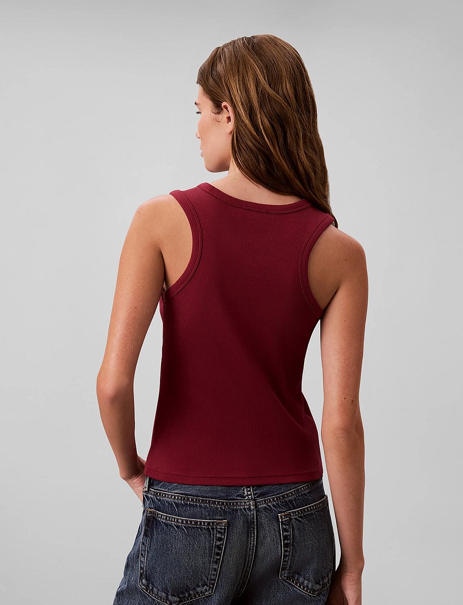 Calvin Klein Jeans - HERITAGE LABEL 2X2 BABY RIB TANK - tanktops - rhododendron - 2