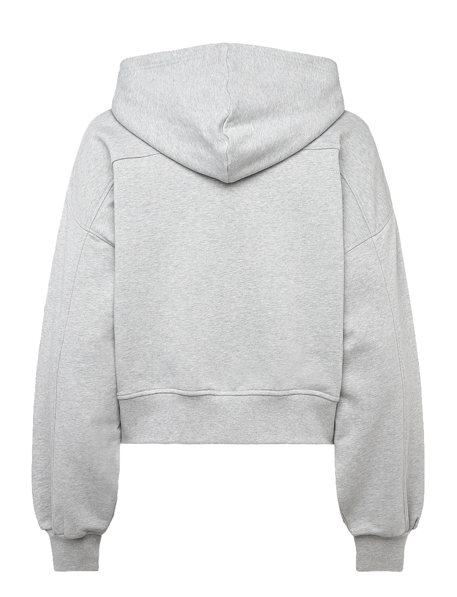 Calvin Klein Jeans - FRENCH TERRY WOVEN LABEL FZ HOOD - hoodies - bc06 grey heather - 1