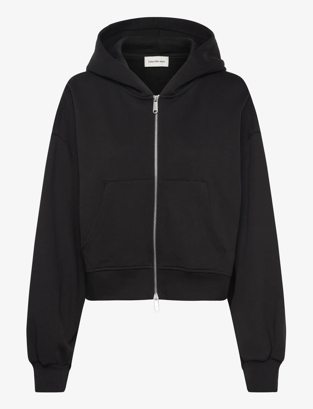 Calvin Klein Jeans - A- FRENCH TERRY BADGE LOGO FZ HO - hættetrøjer - black - 1