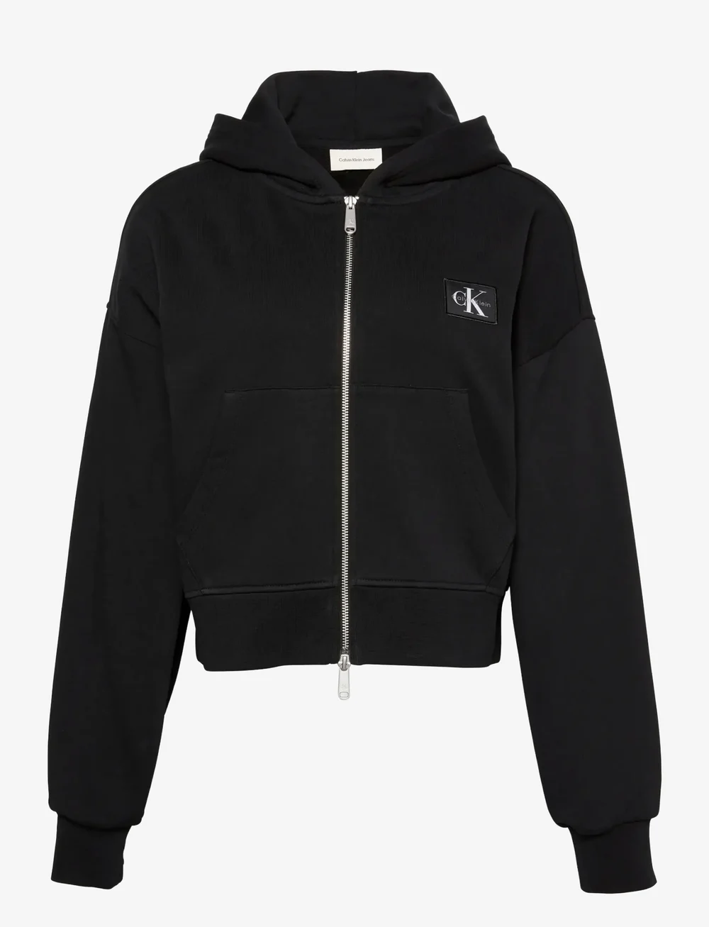 Calvin Klein Jeans - A- FRENCH TERRY BADGE LOGO FZ HO - hoodies - black - 1