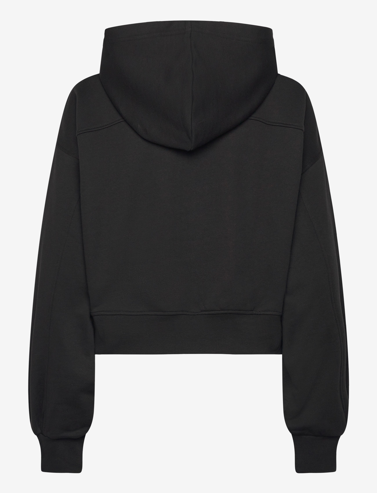 Calvin Klein Jeans - FRENCH TERRY WOVEN LABEL FZ HOOD - kapuutsiga dressipluusid - black - 1
