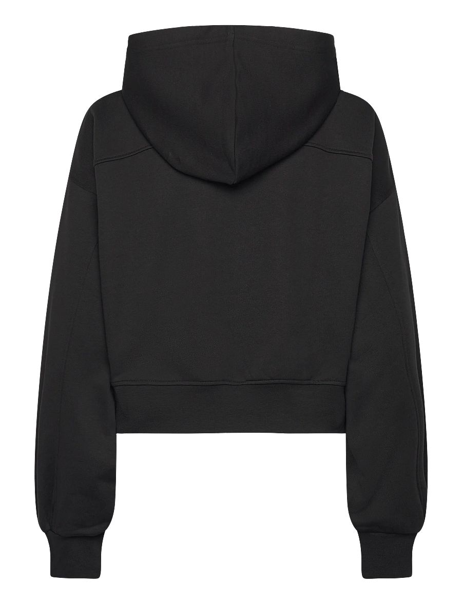 Calvin Klein Jeans - FRENCH TERRY WOVEN LABEL FZ HOOD - kapuzenpullover - black - 1