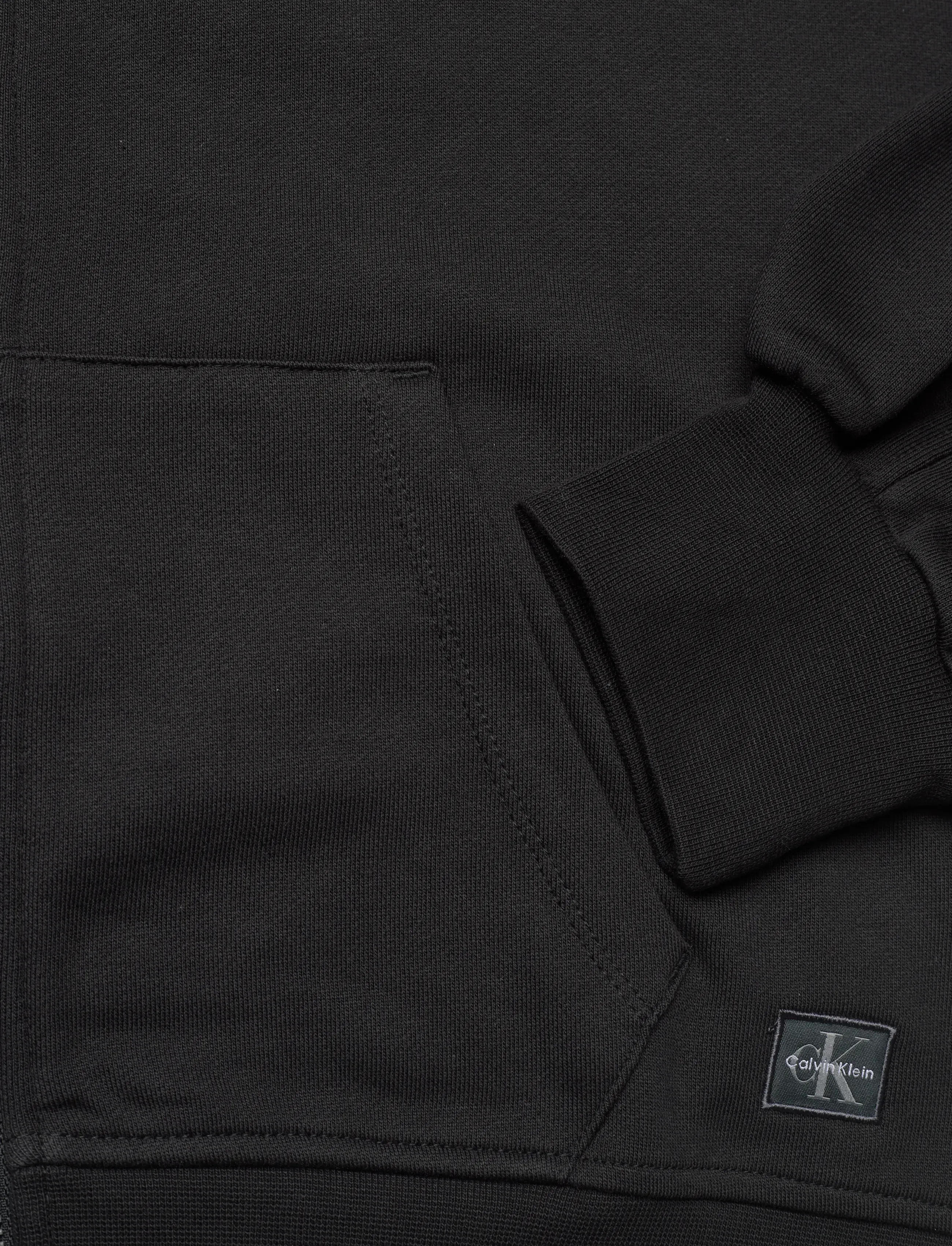 Calvin Klein Jeans - FRENCH TERRY WOVEN LABEL FZ HOOD - pulls à capuche - black - 4