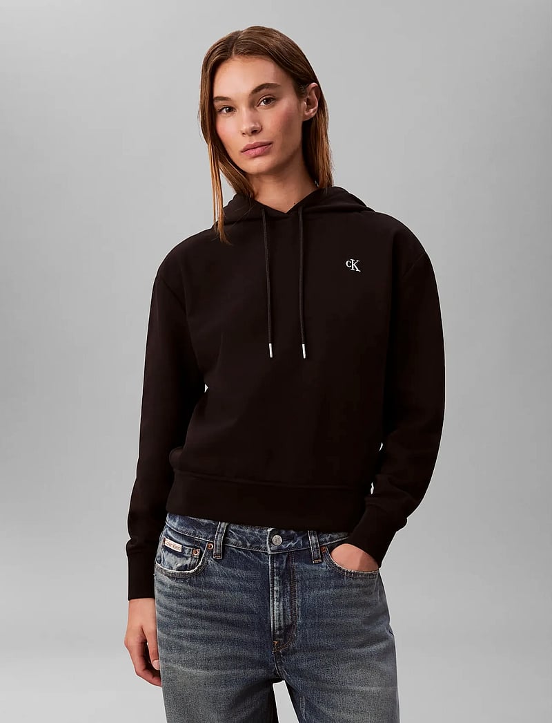 Calvin Klein Jeans - LS RLXD MONO FR TERRY PO HOOD - hoodies - black - 3