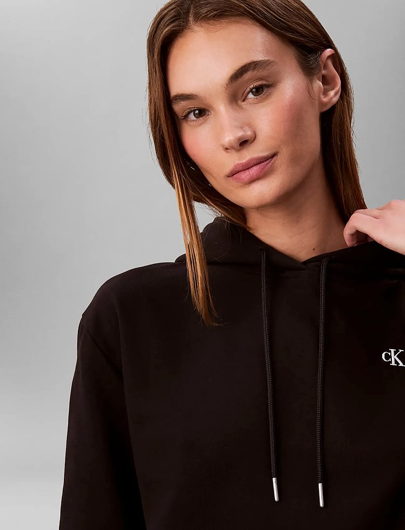 Calvin Klein Jeans - LS RLXD MONO FR TERRY PO HOOD - hoodies - black - 4