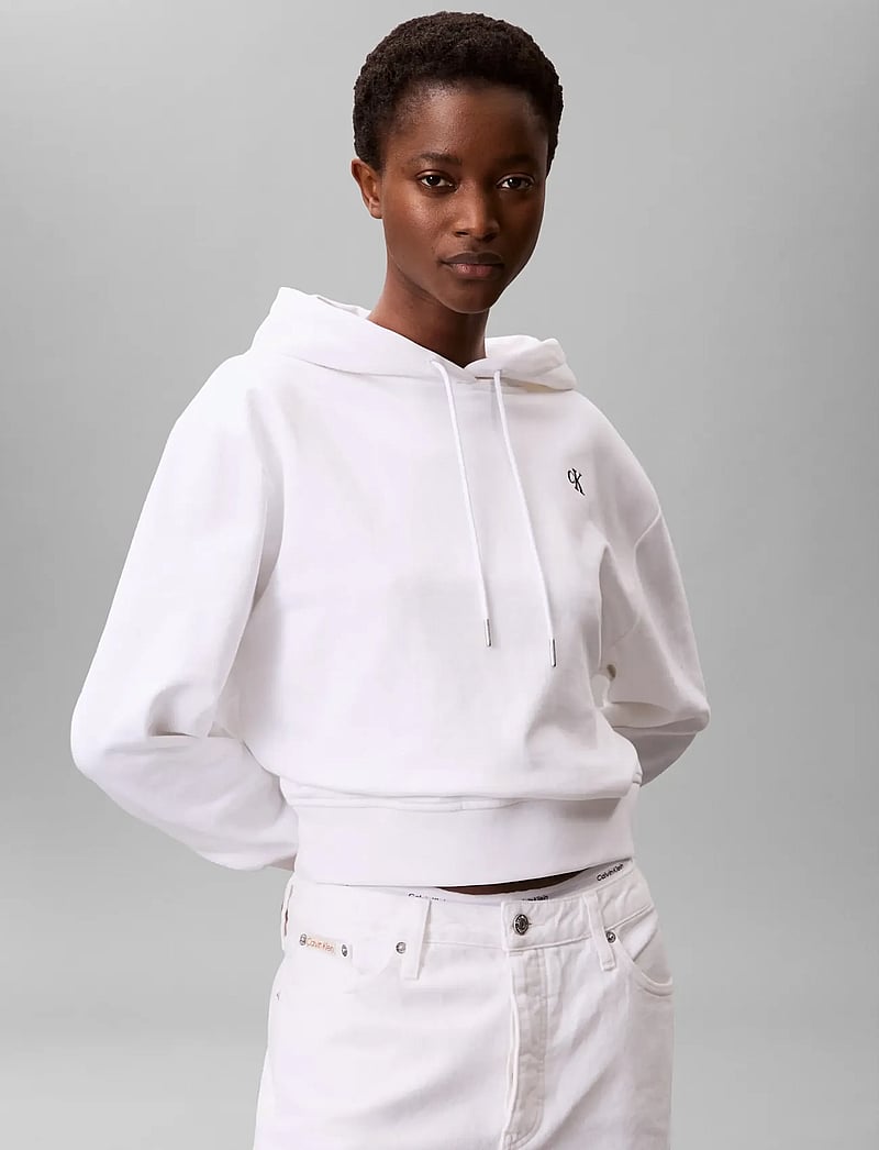 Calvin Klein Jeans - LS RLXD MONO FR TERRY PO HOOD - hoodies - bright white - 2