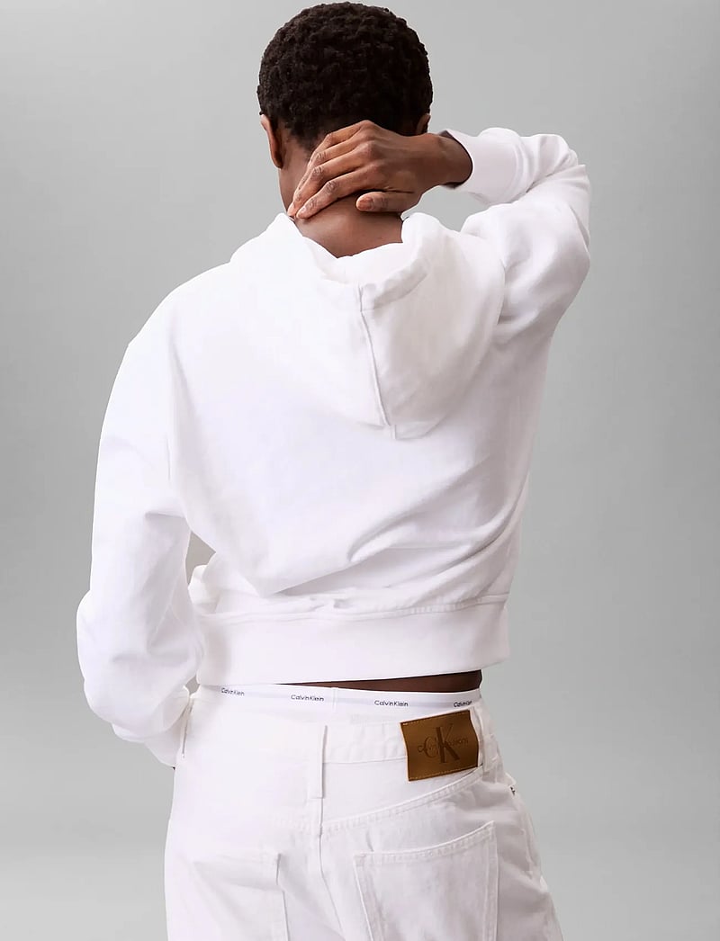 Calvin Klein Jeans - LS RLXD MONO FR TERRY PO HOOD - hoodies - bright white - 3