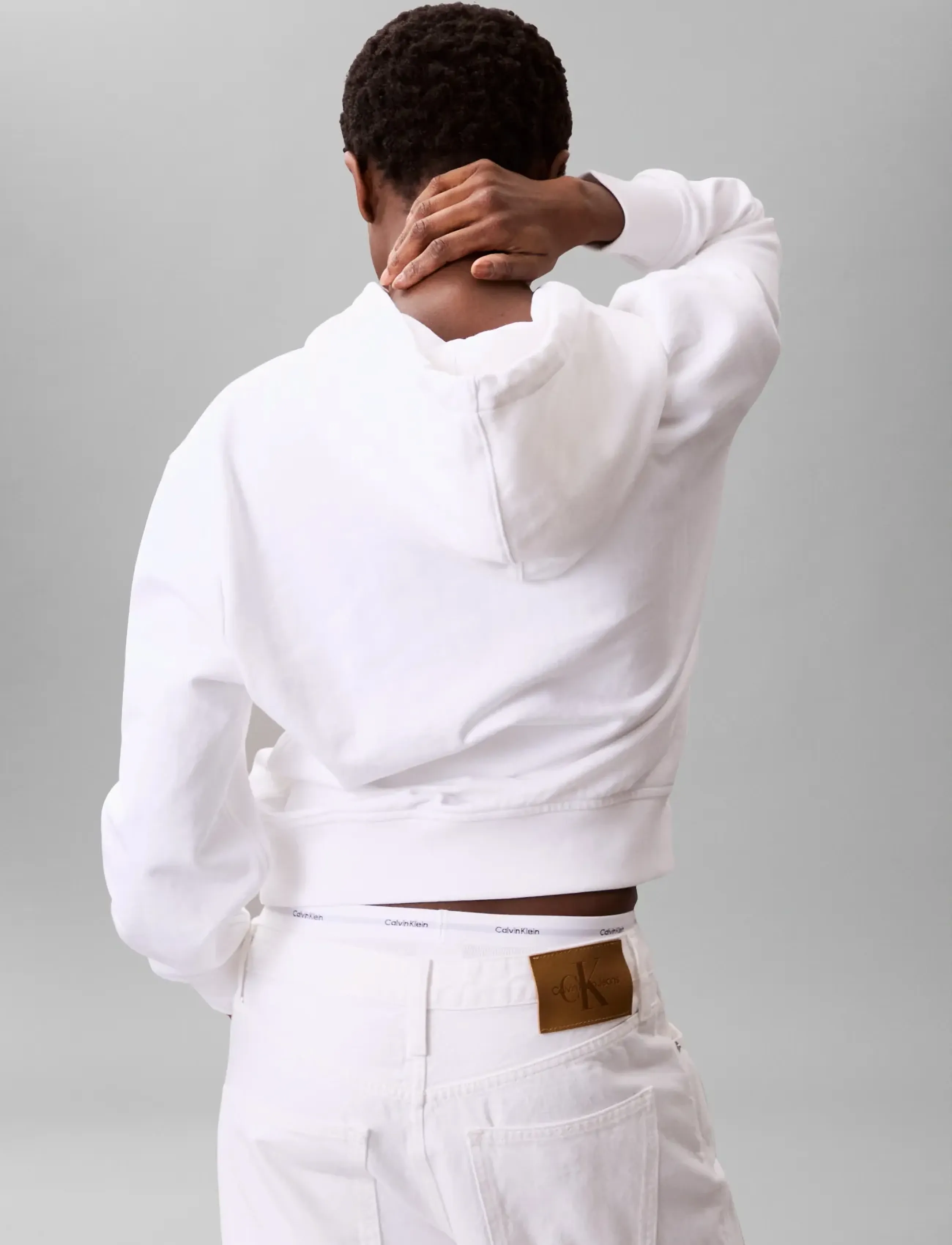 Calvin Klein Jeans - LS RLXD MONO FR TERRY PO HOOD - pulls à capuche - bright white - 3