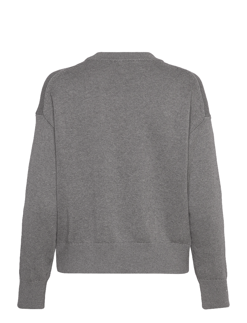Calvin Klein Jeans - Cotton Graphic Pullover - stickade tröjor - b30 grey heather - 2