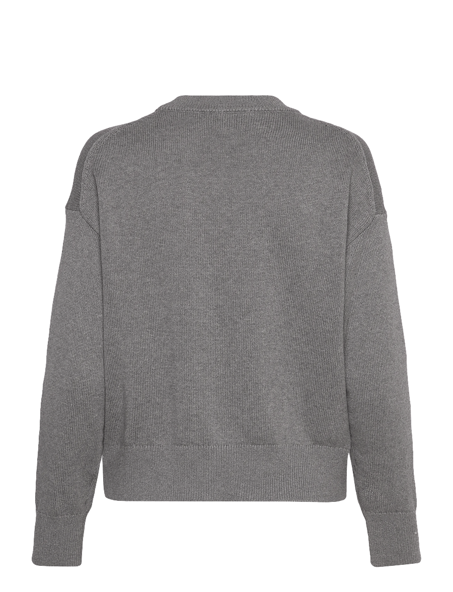 Calvin Klein Jeans - Cotton Graphic Pullover - striktrøjer - b30 grey heather - 2