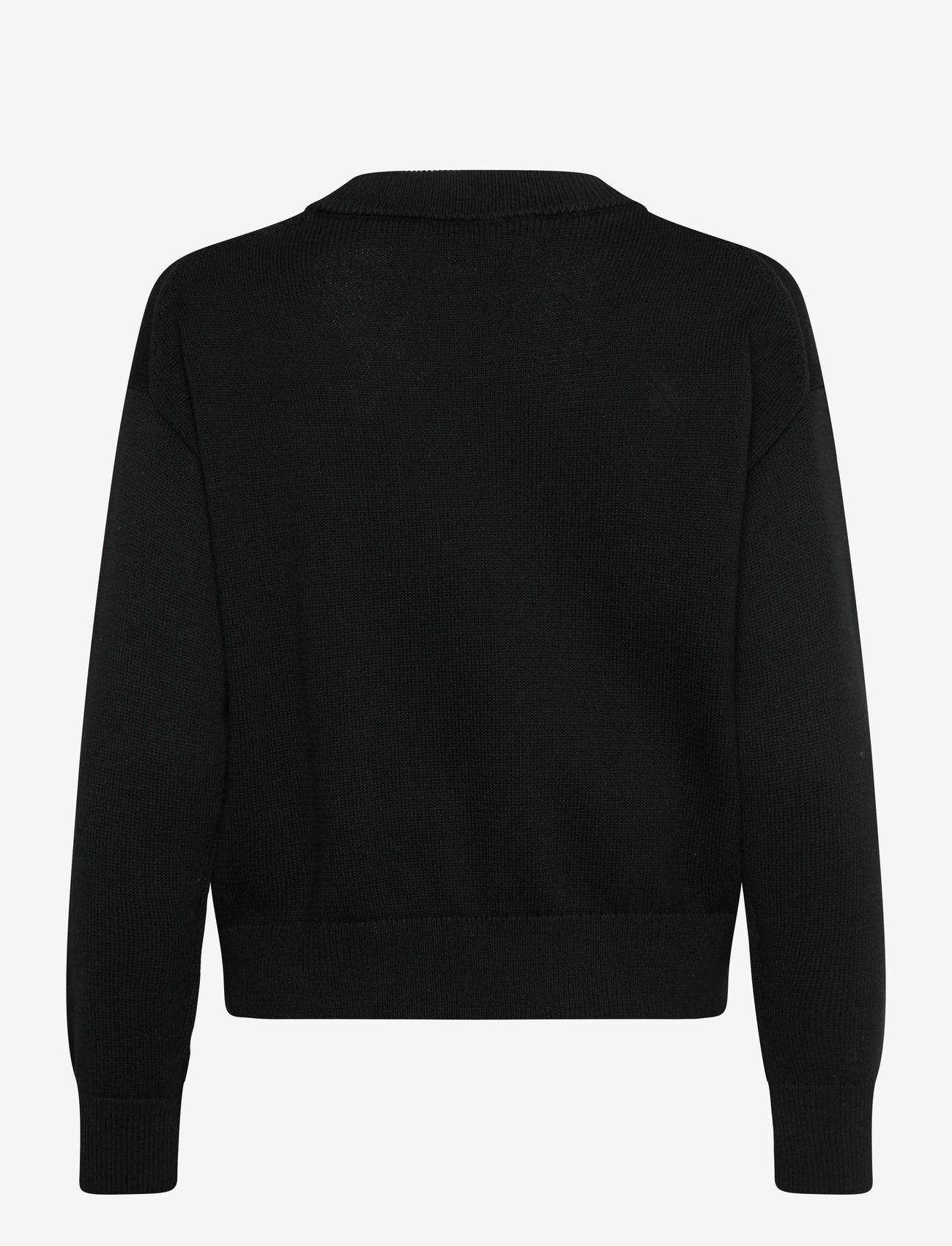 Calvin Klein Jeans - Cotton Graphic Pullover - striktrøjer - black - 2