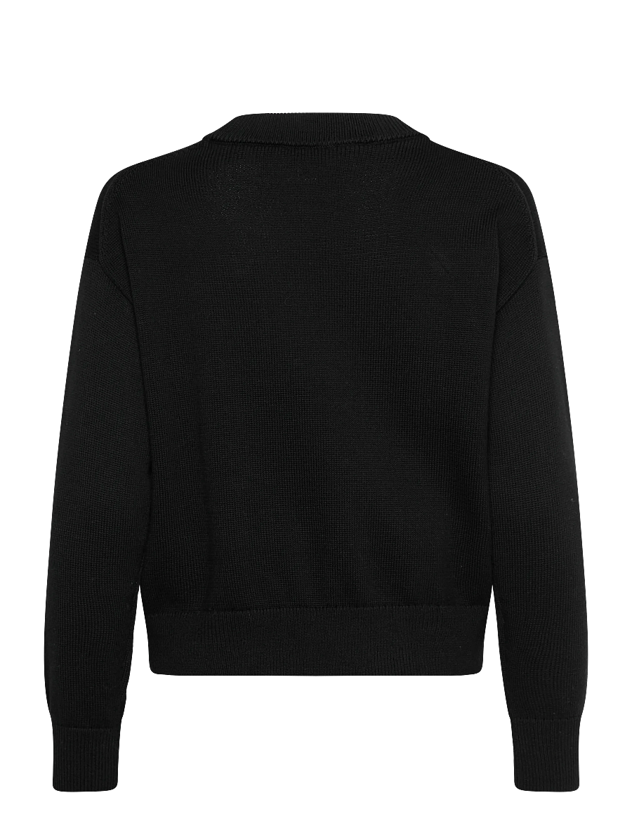 Calvin Klein Jeans - Cotton Graphic Pullover - striktrøjer - black - 2