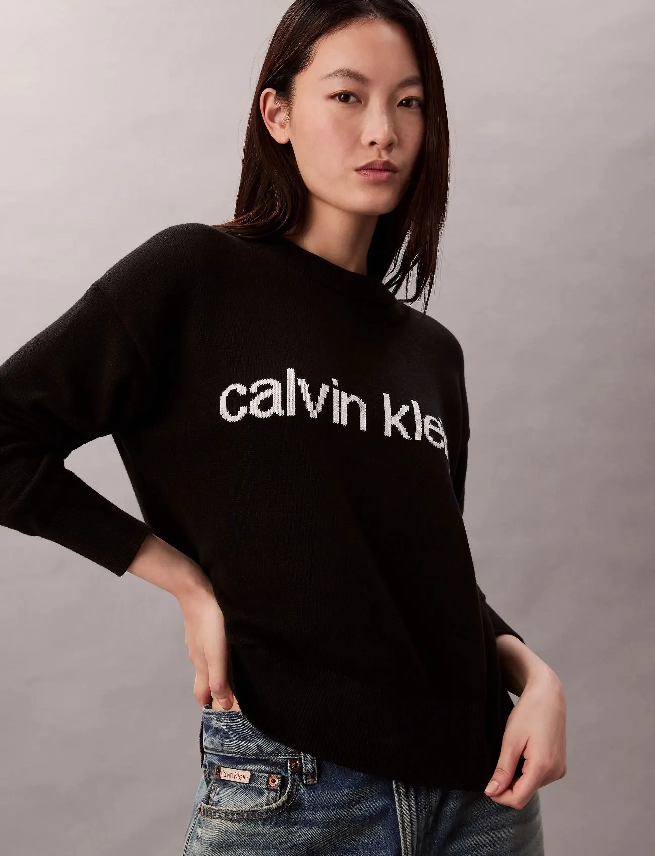 Calvin Klein Jeans Cotton Graphic Pullover sweatshirts dam – bild 5