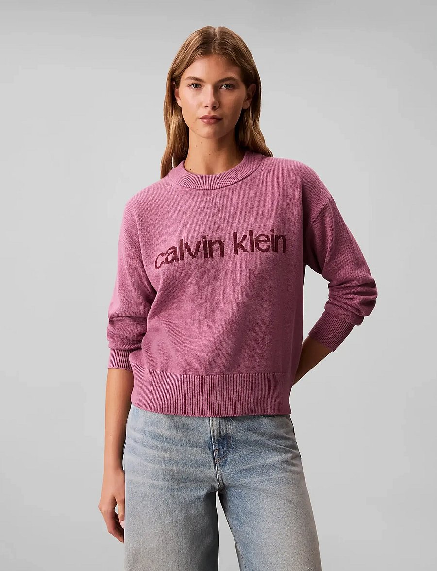 Calvin Klein Jeans - Cotton Graphic Pullover - pullover - bordeaux - 0