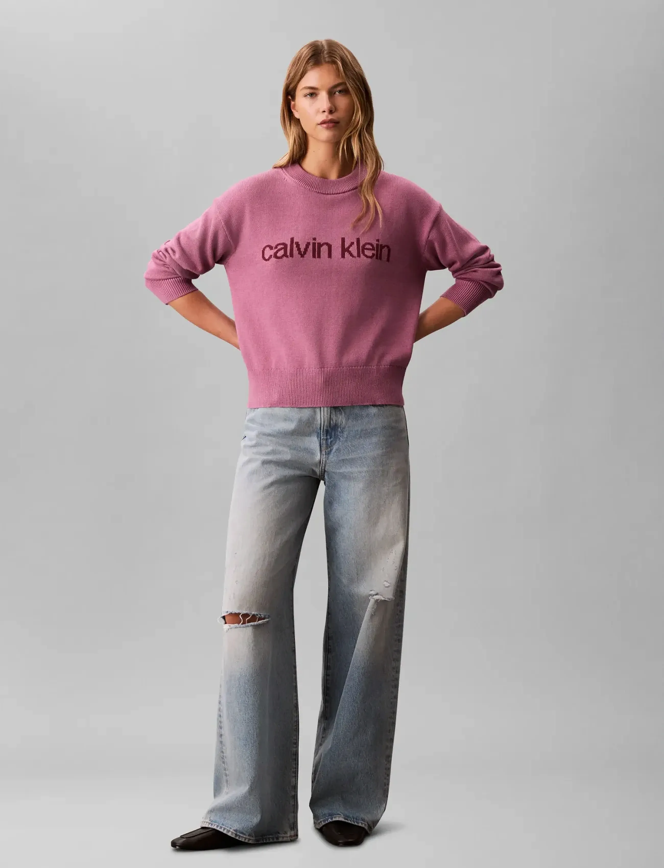 Calvin Klein Jeans - Cotton Graphic Pullover - trøjer - bordeaux - 4