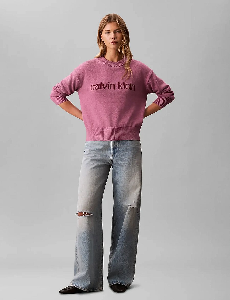 Calvin Klein Jeans - Cotton Graphic Pullover - pullover - bordeaux - 4
