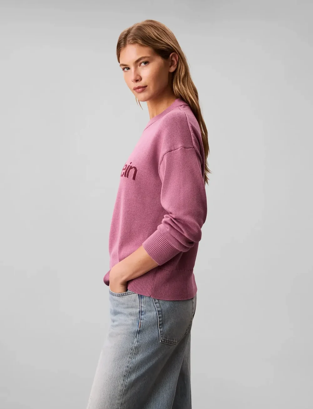 Calvin Klein Jeans - Cotton Graphic Pullover - sviitrid - bordeaux - 5