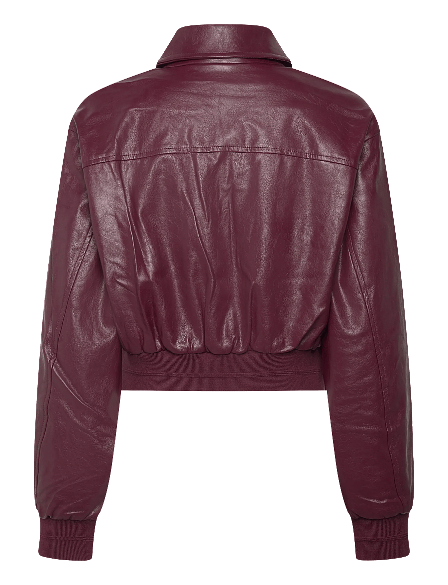 Calvin Klein Jeans - Short Faux Leather Bomber - bomberjacken - deep rouge - 2