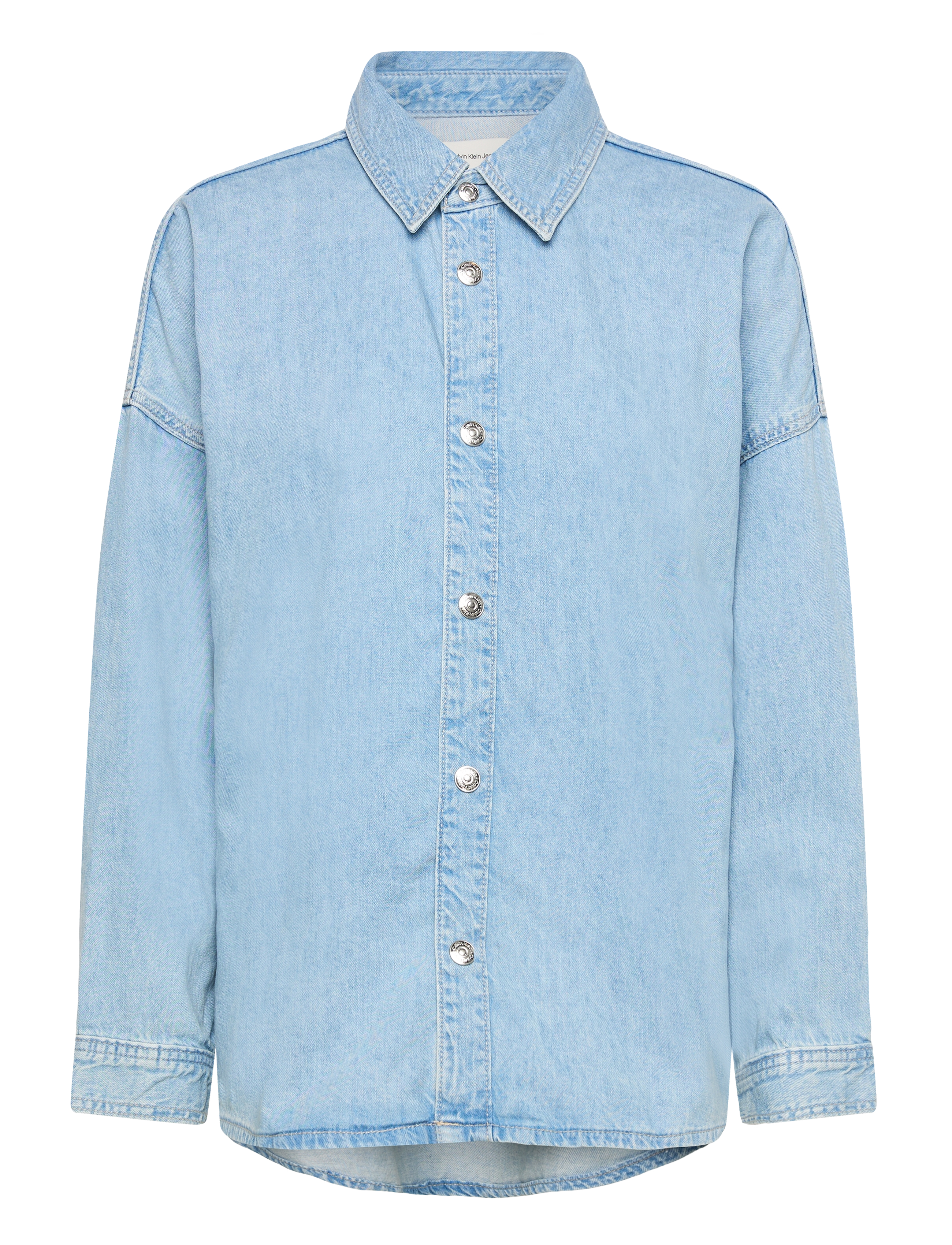 CALVIN KLEIN JEANS Relaxed Linen Denim Shirt Aaron Blau - XXS - Damen