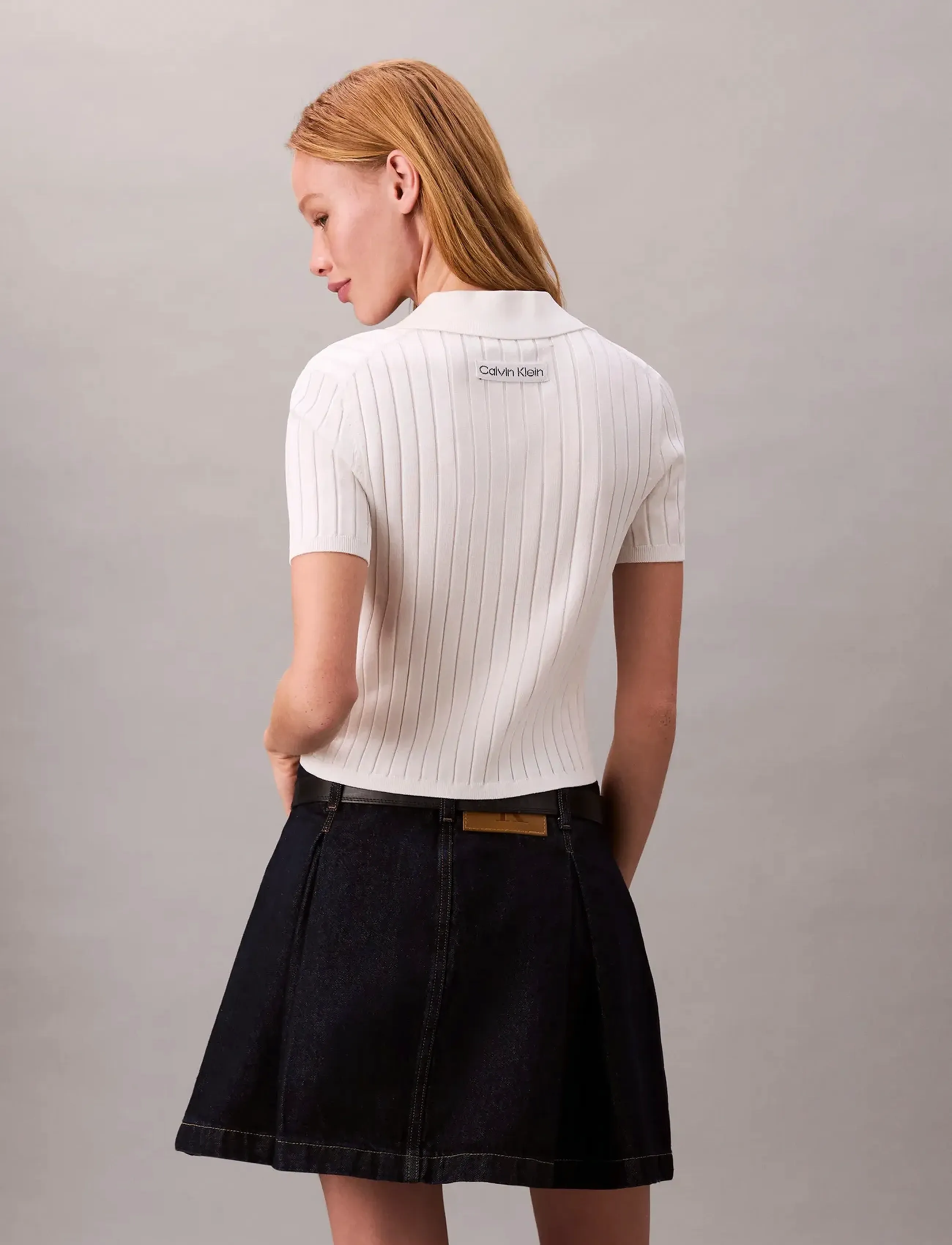 Calvin Klein Jeans - PLEATED DENIM SKIRT CK CLASSIC R - jeansröcke - ck classic rinse - 5