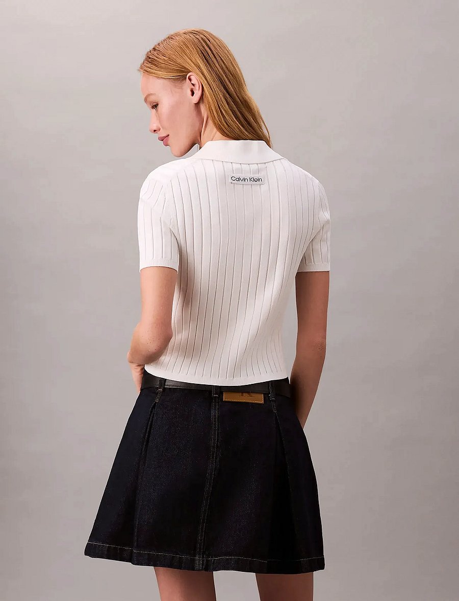 Calvin Klein Jeans - PLEATED DENIM SKIRT CK CLASSIC R - jeanskjolar - ck classic rinse - 5