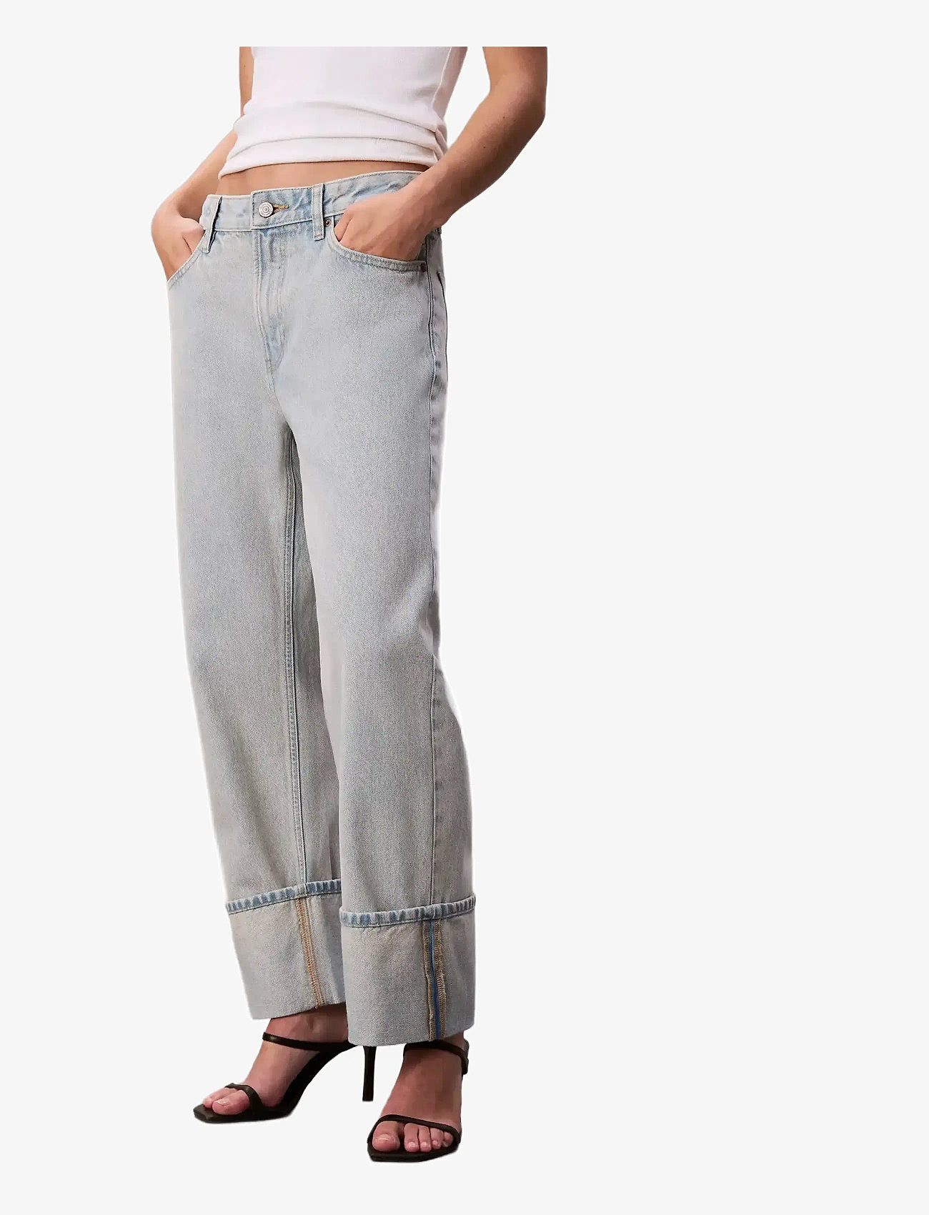 Calvin Klein Jeans - RELAXED CROP CUFF HAZY SUNSET - brede jeans - hazy sunset - 1