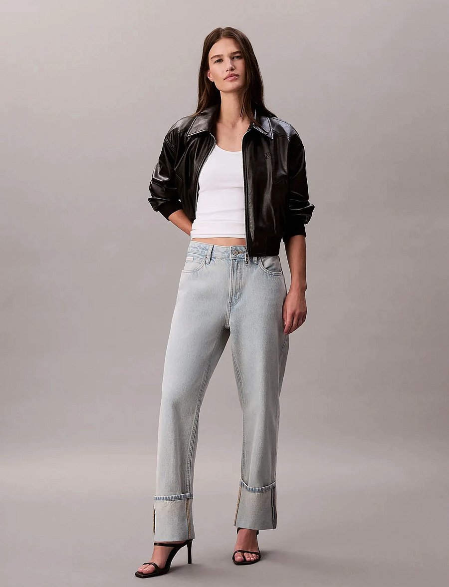 Calvin Klein Jeans - RELAXED CROP CUFF HAZY SUNSET - laia säärega teksad - hazy sunset - 0