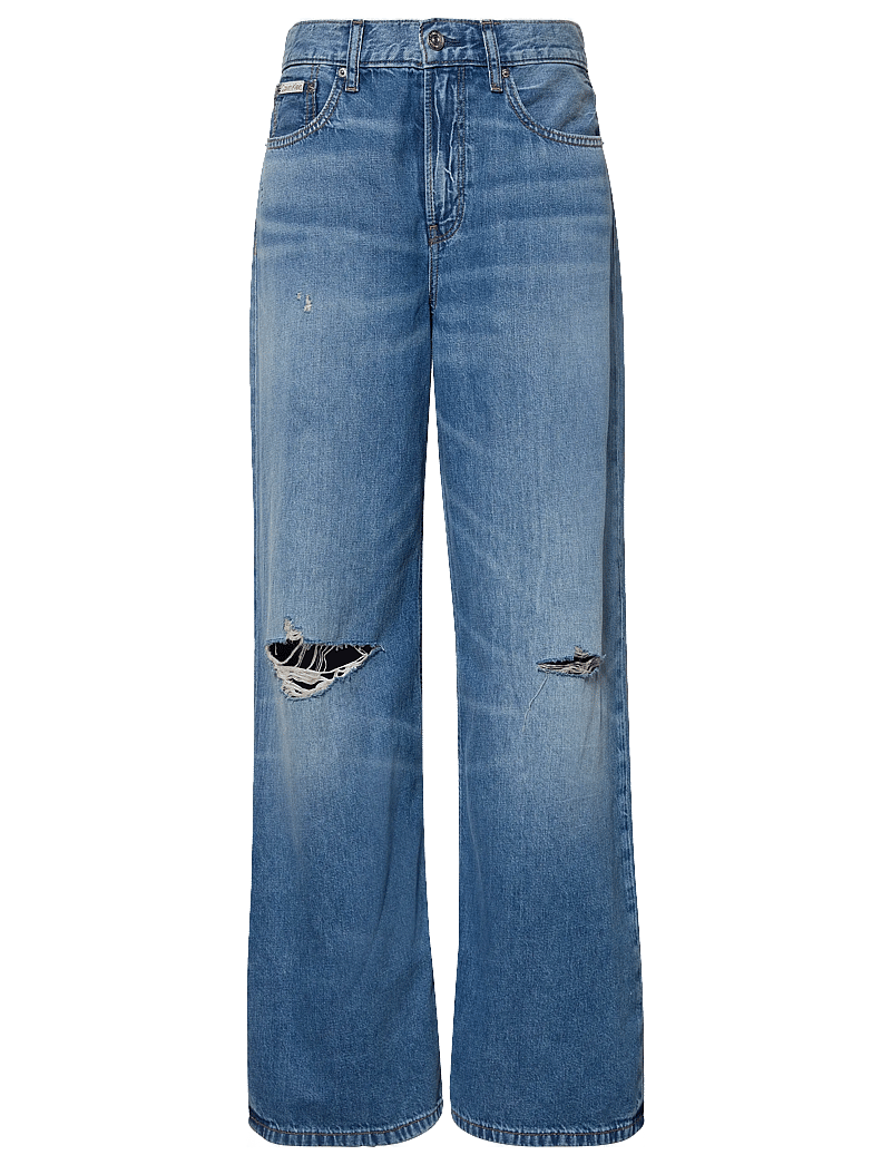 Calvin Klein Jeans - THE WIDE LEG LINEN DAYTONA - hosen mit weitem bein - daytona - 1