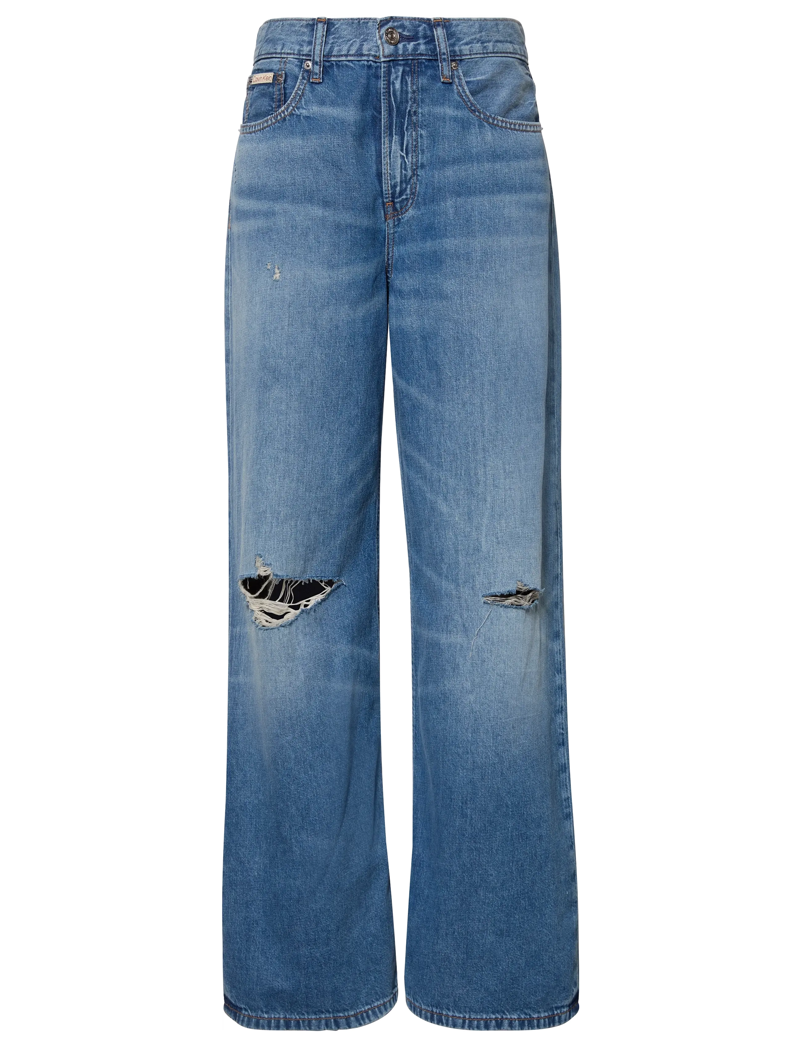 Calvin Klein Jeans THE WIDE LEG LINEN DAYTONA - Jeans - DAYTONA / blue