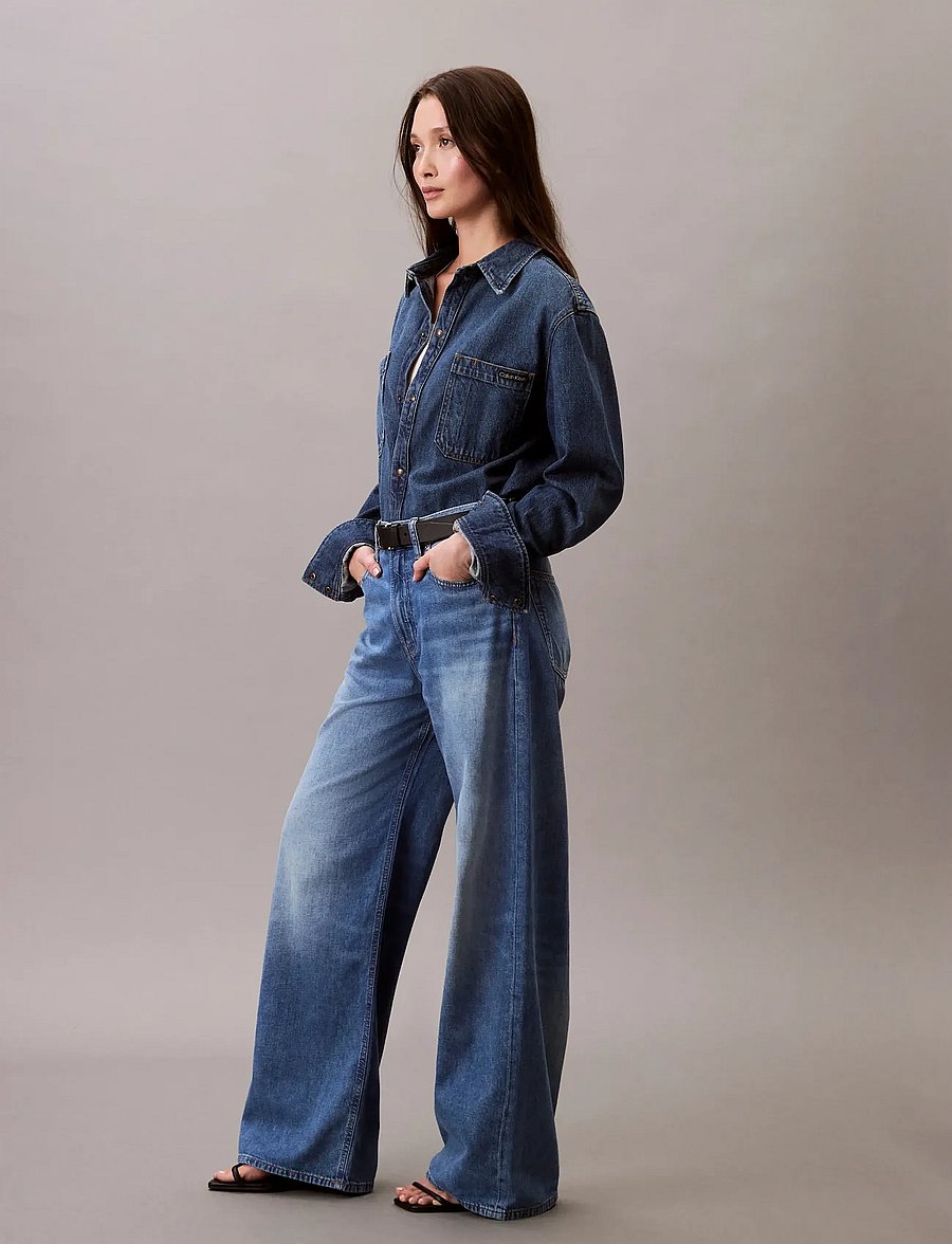 Calvin Klein Jeans - THE WIDE LEG LINEN DAYTONA - wide leg jeans - daytona - 3