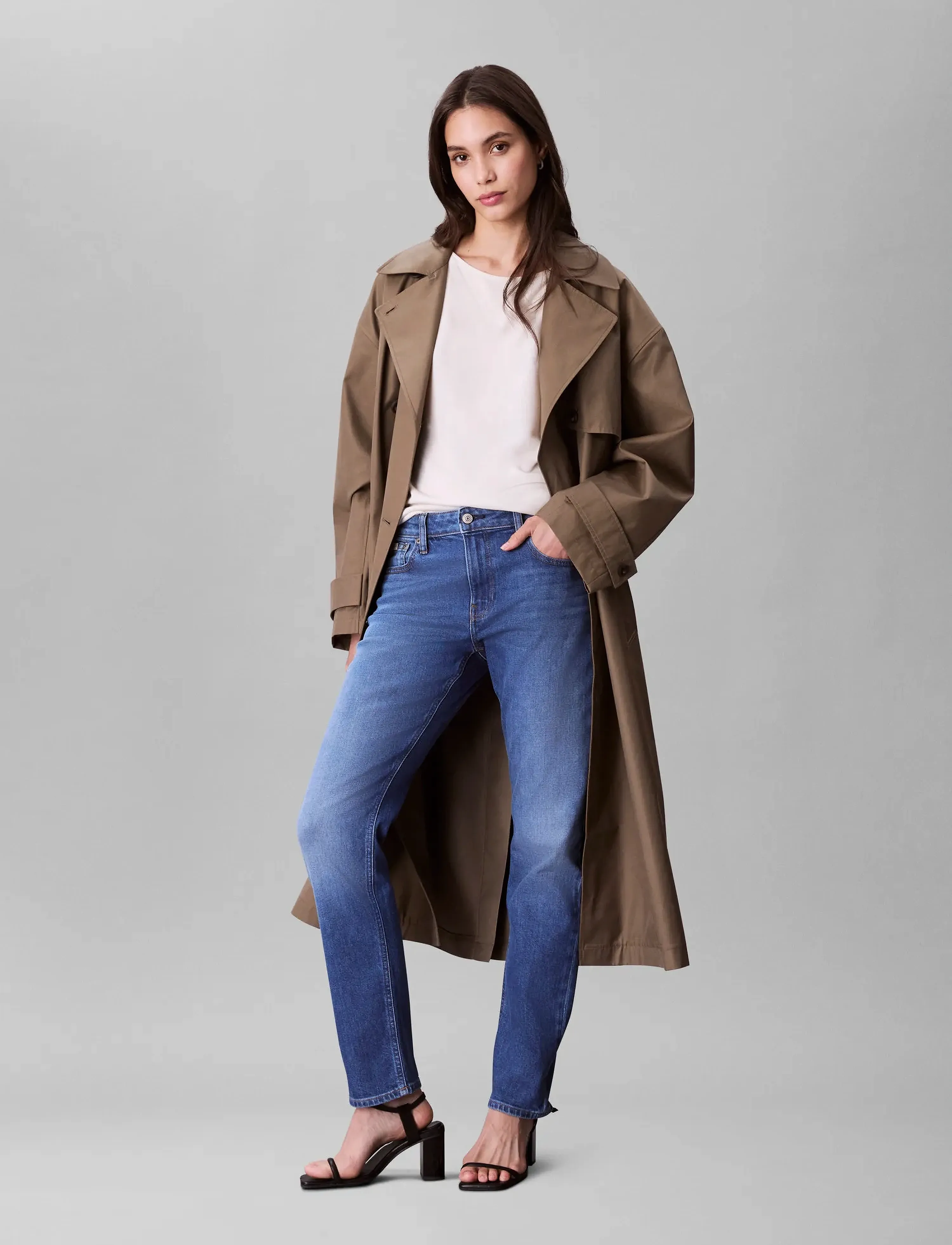Calvin Klein Jeans MID RISE SLIM INDIGO CHANNEL - Transitional Layering - INDIGO CHANNEL / blue