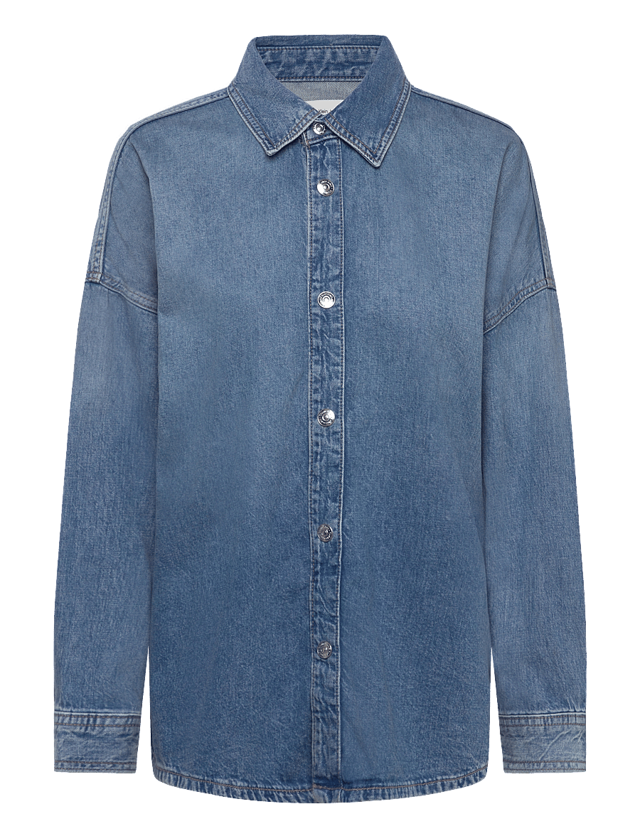 Calvin Klein Jeans - RELAXED LINEN DENIM SHIRT DAYTON - langermede skjorter - daytona - 0