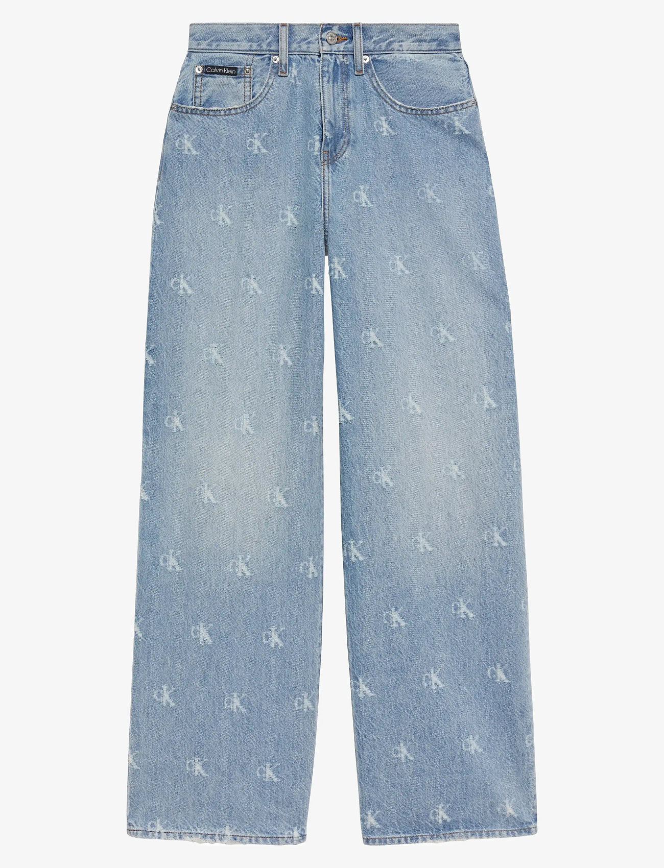 Calvin Klein Jeans - THE WIDE LEG CK DISTRESSED INDIG - laia säärega teksad - ck distressed indigo - 1