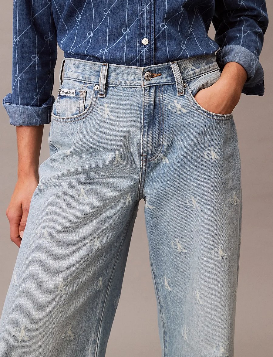 Calvin Klein Jeans - THE WIDE LEG CK DISTRESSED INDIG - wide leg jeans - ck distressed indigo - 4