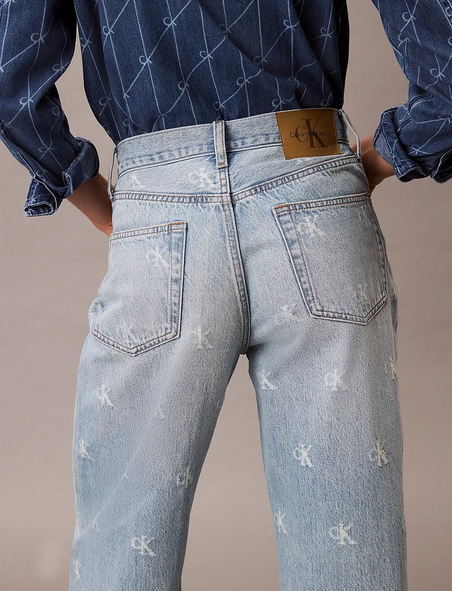 Calvin Klein Jeans - THE WIDE LEG CK DISTRESSED INDIG - wide leg jeans - ck distressed indigo - 5