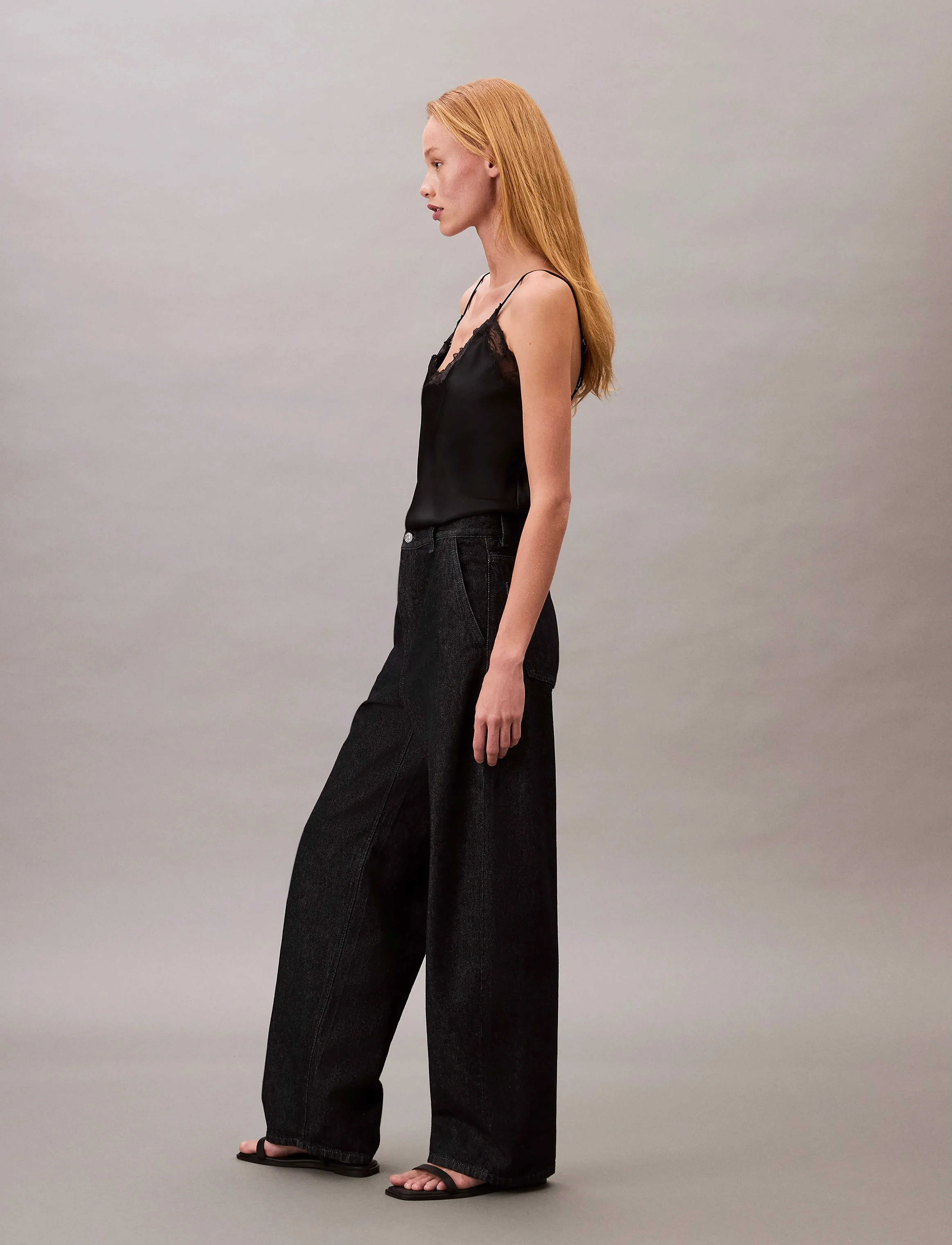 Calvin Klein Jeans - TROUSER BARREL CK RINSE - statinės formos džinsai - ck rinse indigo - 4