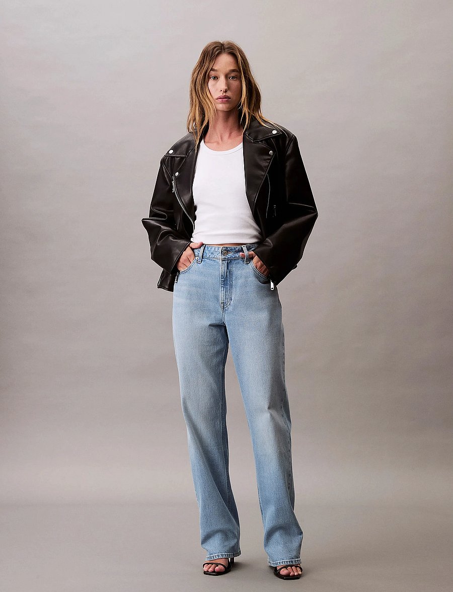 Calvin Klein Jeans - HIGH RISE STRAIGHT LT CAPE - raka jeans - light cape - 0
