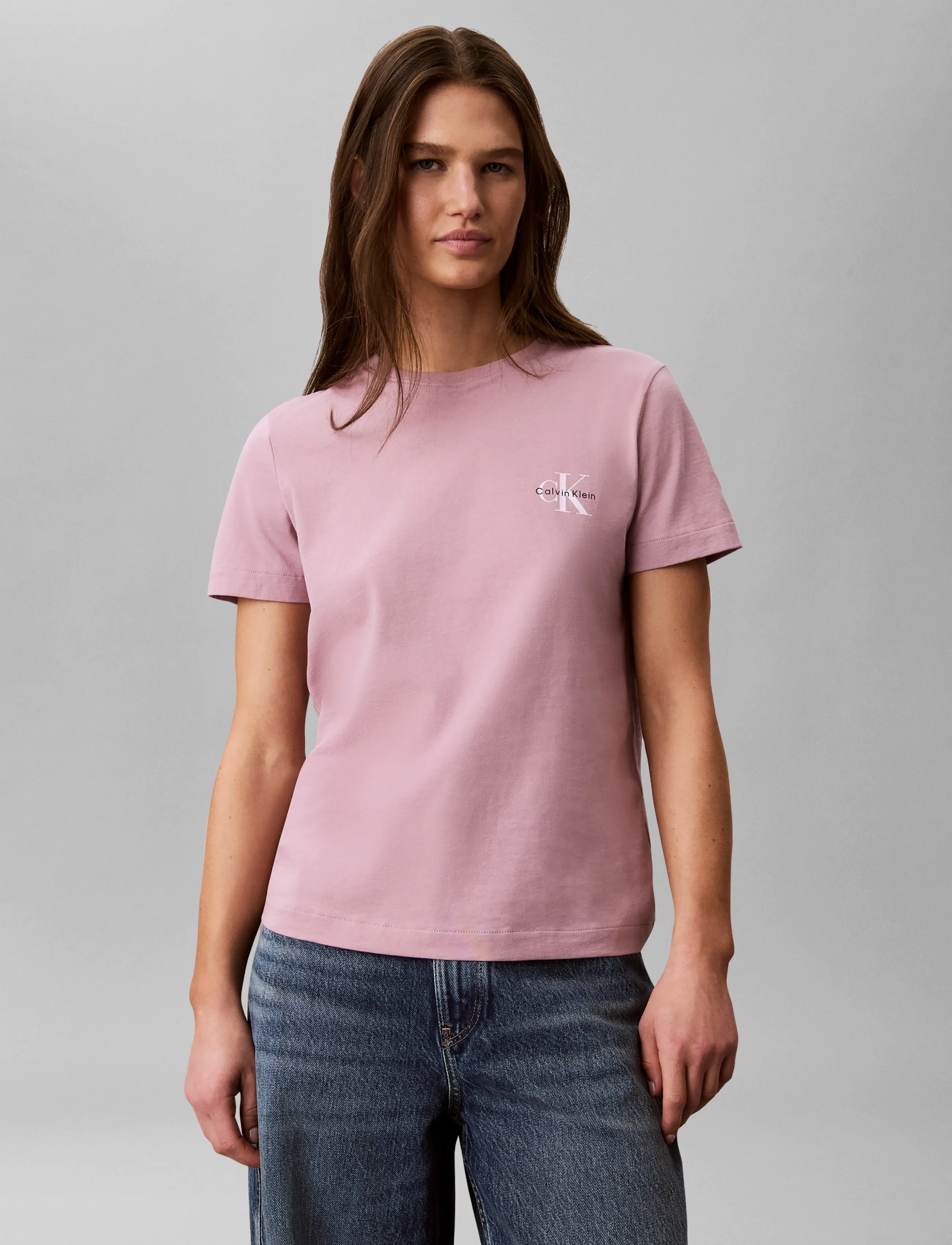 Calvin Klein Jeans - MONOLOGO CN 2 PACK TEE - t-särgid - bright white  dusky orchid - 5