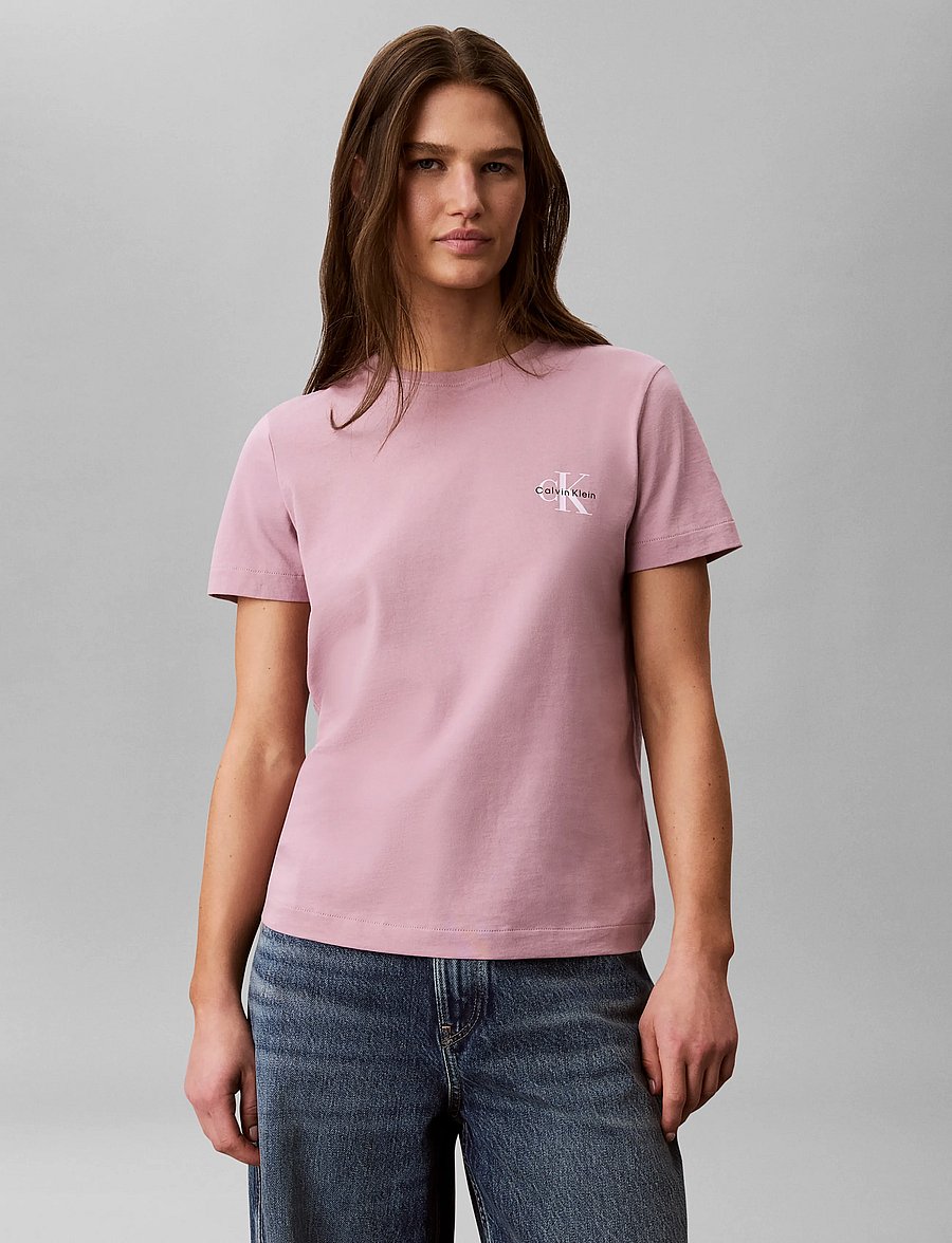 Calvin Klein Jeans - MONOLOGO CN 2 PACK TEE - t-särgid - bright white dusky orchid - 5