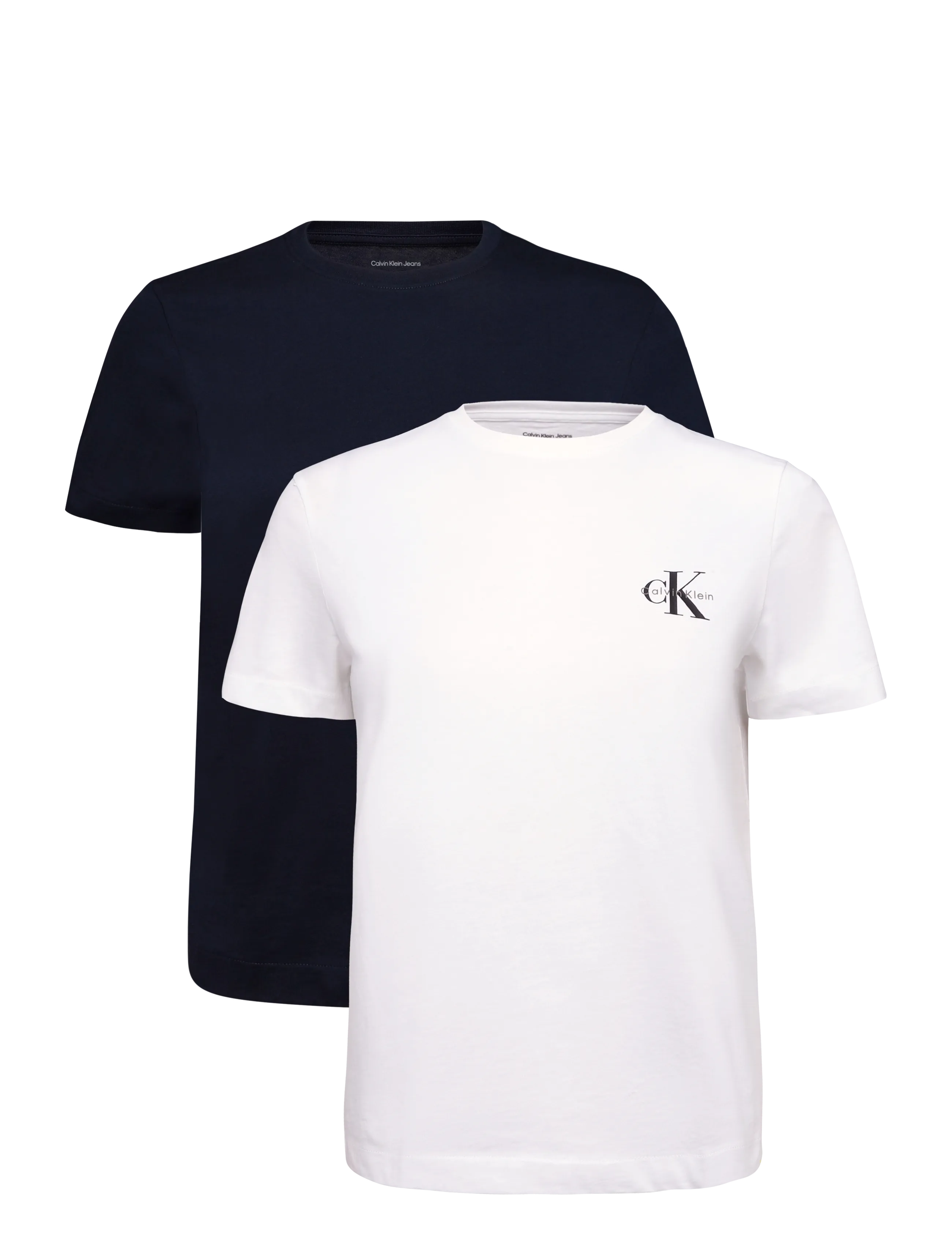 Calvin Klein Jeans - MONOLOGO CN 2 PACK TEE - t-shirts - bright white   dark sapphire - 1