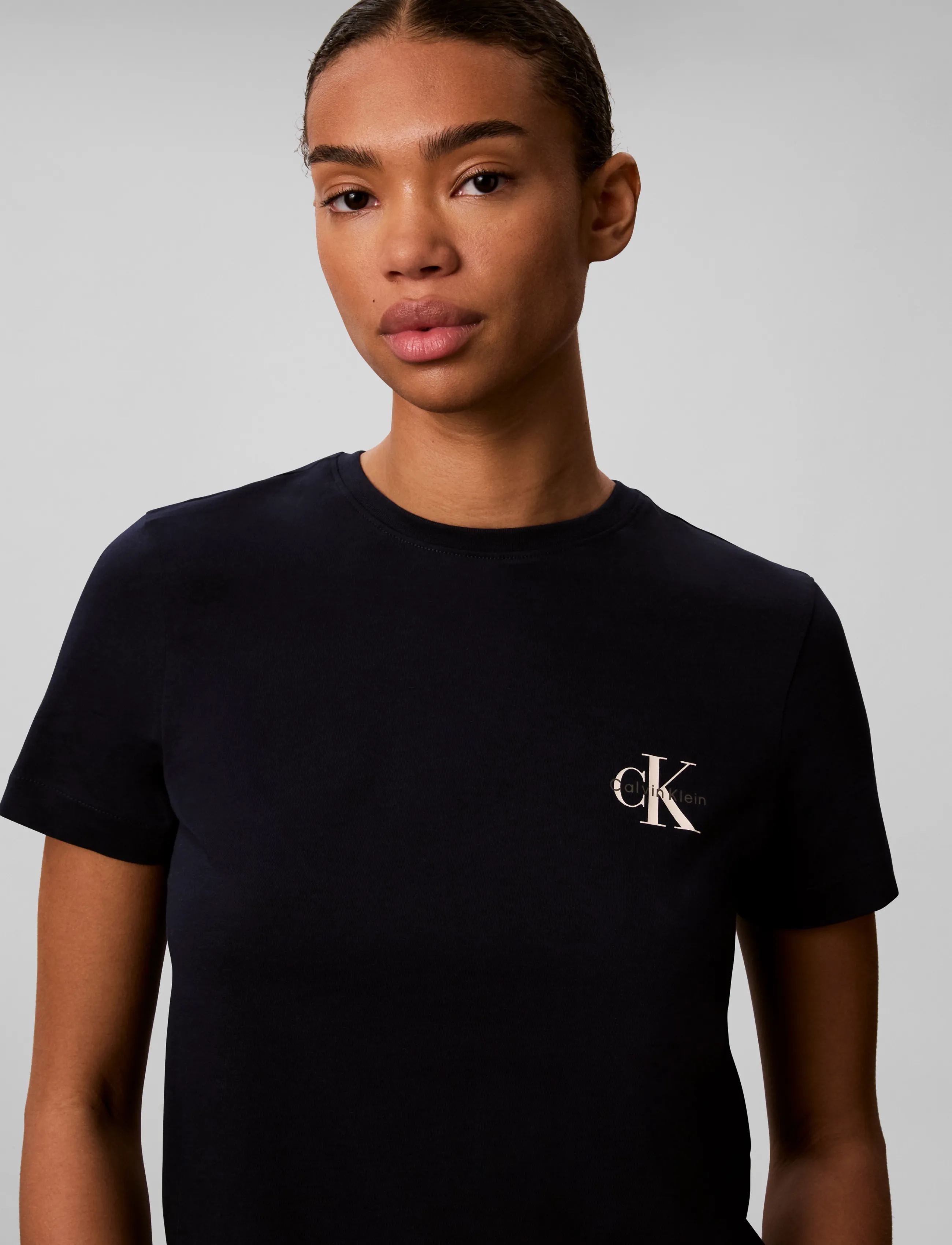 Calvin Klein Jeans - MONOLOGO CN 2 PACK TEE - t-shirts - bright white   dark sapphire - 5