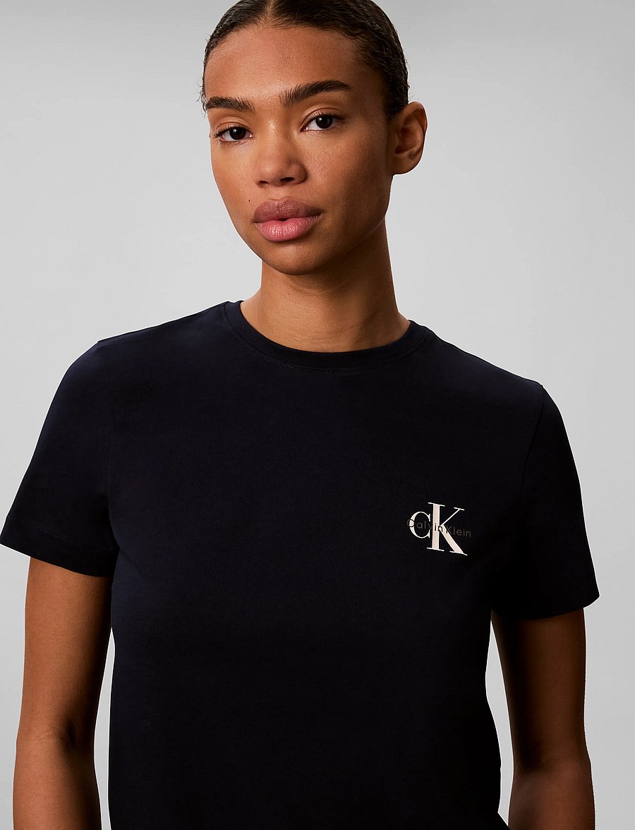 Calvin Klein Jeans - MONOLOGO CN 2 PACK TEE - t-shirts - bright white dark sapphire - 5