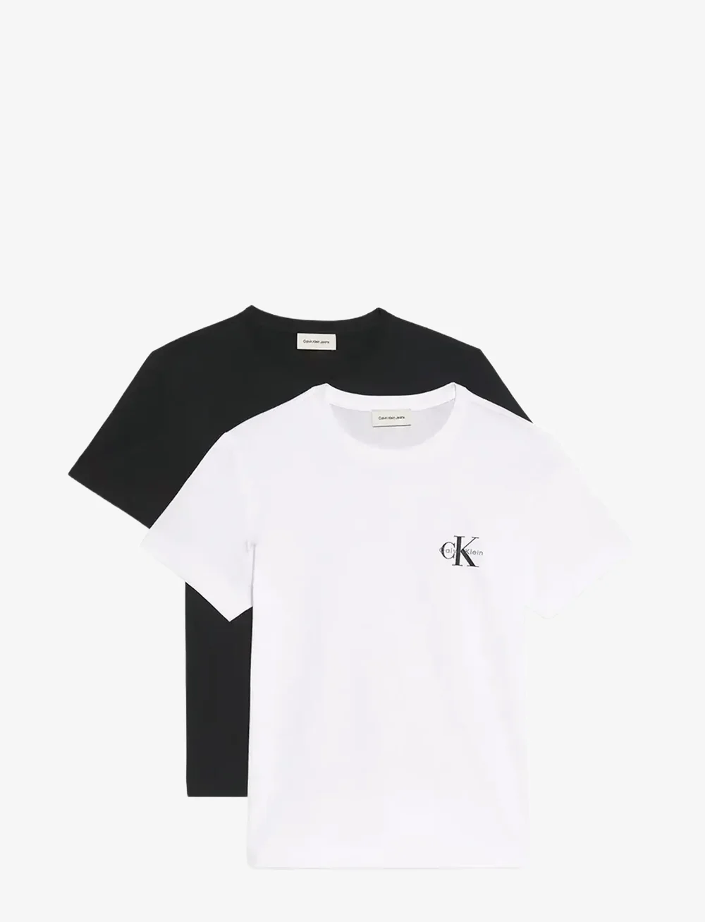 Calvin Klein Jeans - MONOLOGO CN 2 PACK TEE - t-shirts - black bright white - 1