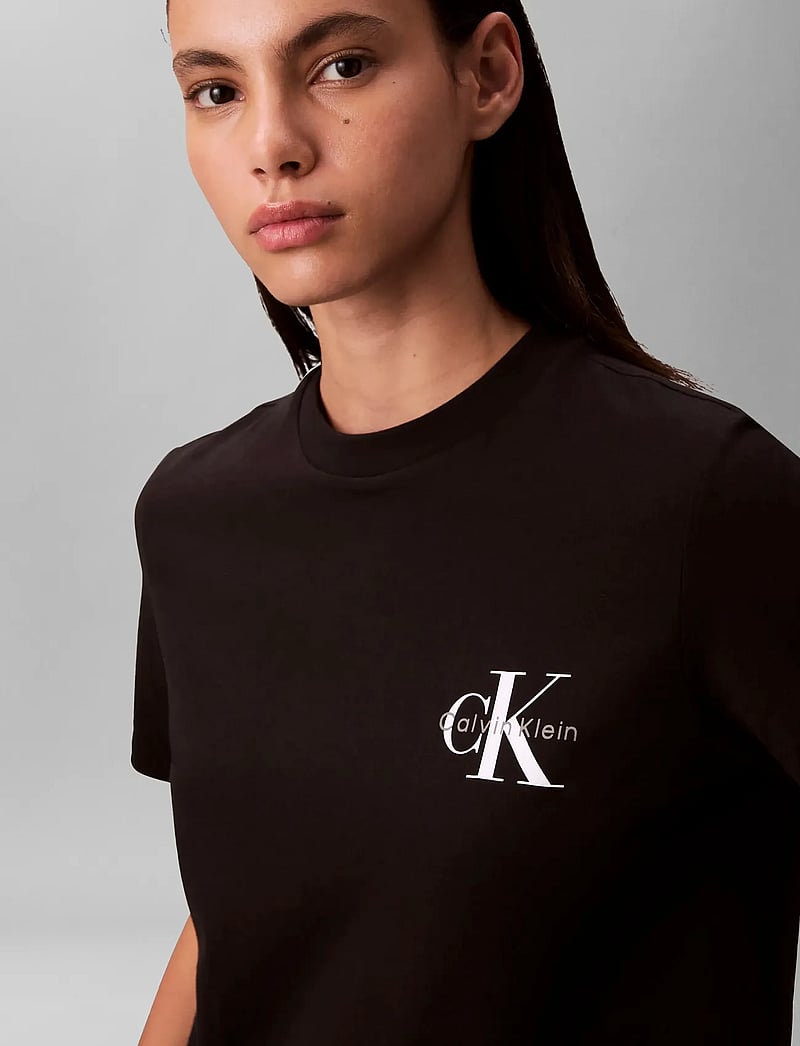 Calvin Klein Jeans - MONOLOGO CN 2 PACK TEE - t-shirts - black bright white - 2